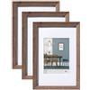 walther design Fiorito EF430N3 - Cornice portafoto in legno, 24 x 30 cm, confezione da 3, noce