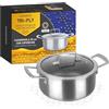 KASANOVA Casseruola antiaderente con rivestimento nido d'ape 20 cm Tri-ply, con coperchio in vetro