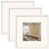 walther design Peppers BP020V3 - Cornice portafoto in legno, 20 x 20 cm, confezione da 3, bianco polare