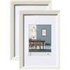 walther design Fiorito EF318WD - Cornice portafoto in legno, 13 x 18 cm, confezione da 2, bianco