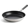 KitchenAid Classic Padella in Acciaio Inox Antiaderente in Ceramica senza PFAS da 30 cm, Clad, Induzione, Manico Stay-Cool, Sicura in Forno fino a 160°C, Argento