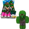 Bizak Minecraft 64110036-7 - Portachiavi in peluche con anello per zaino o chiavi, giocattolo ufficiale da collezione da 13 cm