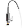 ACLICE Rubinetto elettrico con scaldabagno istantaneo, rubinetto a LED girevole a 360° con indicatore di temperatura, riscaldamento rapido, 304 acciaio inox, per cucina e bagno e roulotte (230 V 3000 W)