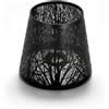 HERCHR Paralume in metallo con motivo di alberi, paralume per lampada da tavolo, lampada da scrivania lampada da comodino paralume in ferro battuto intagliato a forma di albero della foresta(Nero)