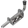 Toolstar - Chiavistello a molla, 12 x 128 mm, in acciaio inox, per porte e cancelli, attrezzature meccaniche di sicurezza, per cancelli, stalle, porte del garage, ecc. (1 pezzo)