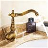 Fw Rubinetto Bagno Lavabo, Miscelatore Lavabo, Vintage Monocomando Ottone a 360°Swivel Rubinetto Bagno, Per Acqua Calda E Fredda Disponibile, Valvola In Ceramica & Aeratore Abs, Adatto Per Lavabo E Bagno