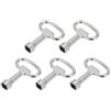 LATRAT 5 chiavi a bussola quadrate, chiave a bussola, chiave per lo sfiato del riscaldamento, per il contatore dell'acqua del gas, colore argento