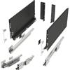 SOTECH Sistema di cassetti JUNKER SLIM con Push to Open (antracite, altezza 199 mm, profondità 550 mm, portata fino a 35 kg) cassetto della cucina da 13 mm
