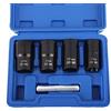 JTZXJJX Set di estrattori per bulloni e dadi quadrati da 1/2 con asta, 17 mm, 19 mm, 21 mm, 22 mm, attacco a spirale per rimozione dei dadi della ruota