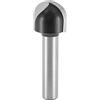 ENT 12290 Fresa per cave, Gambo (S) 8 mm, Raggio (R) 8 mm, Diametro (D) 16 mm, NL 12 mm, SL 32 mm, metallo duro, lavorazione del legno, Router