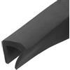 PATIKIL Bordo In Gomma 1/2(13mm) x 1m Lunghezza EPDM Profilo A U Per Protezione Bordi 15-17mm Per Vetro Specchio Nero (20x18mm)