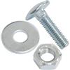 AERZETIX Set di 15 bulloni viti a testa tonda con quadro sottotesta M8x30mm / rondelle e dadi M8 / acciaio zincato/per fissaggio e assemblaggio