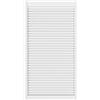 DecoMeister Porte a Lamelle in Legno 594x1100 mm Confezione da 1 - Porta Lamella Pino Massiccio - Anta per Armadio a Persiana Aperta - Frontali Mobili e Antine per Guardaroba - Preverniciato Bianco