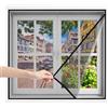 VOLLENC Fissa di Dimensioni Zanzariera Anti Zanzare Insetti 70x155cm Nero Rete Finestra con Nastro-Adesivo