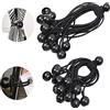 LINSOCLE Bungee Ball, Tenditori Elastici, Cavi Elastici con Ganci, 30 pezzi 150mm/200mm l'alternativa Intelligente Alle Fascette, per Cavi, Tende, Teloni,Tendoni, Teloni, Campeggio, Tessuti e Piani di Supporto