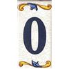 Toro del Oro Numero Civico Esterno Moderno in Ceramica - Design 'Craquelé' - Nomi, Indirizzi e Segnaletica (Numero Zero '0')
