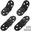 Auvotuis 4 cerniere pieghevoli resistenti per tavolo e macchina da cucire, cerniere in lega di zinco, con viti di montaggio, per cassetti e porte (7,9 x 3 cm)