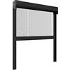 Zanzanet Zanzariera Motorizzata con pannello solare verticale a rullo 65 mm con telecomando per finestre su misura personalizzabile con profilo robusto e resistente in alluminio 60x250 cm