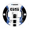 BLACK DOVES GRAPHICS Adesivo Resinato 3D Compatibile con Tappo Serbatoio Benzina con Fori R 1200 GS LC and Adventure 2006-2013 (Bianco-Blu-Nero)