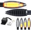 Area1 Set di indicatori di direzione a LED per moto (2 pezzi) M8 + relè indicatori di direzione compatibili con (AD22