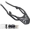 DFFMQSJ Portapacchi posteriore universale per moto compatibile con Super SOCO TS Lite Pro TS1200r TC/MAX, supporto posteriore in metallo e rete bagagli Bungee 2 pezzi accessori moto
