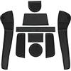 GAFAT Tappetini Antiscivolo per VW UP/Seat Mii/Skoda Citigo 2013-2023 2024, Tappetini in Gomma per Portaoggetti Bracciolo, Portabicchieri, Scanalatura Porta, Interni V W UP Accessori (Nero)