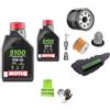 CLICK&GO KIT MANUTENZIONE TAGLIANDO SCOOTER COMPATIBILE CON SUZUKI BURGMAN UH 125 CAMBIO OLIO MOTORE 2 LITRI DI OLIO MOTU L 10W40 4T 5100 SEMISINTETICO+FILTRO OLIO+FILTRO ARIA+CANDELA AFTERMARKET