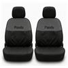 Auto Accessori Lupex Coprisedili Compatibili per Panda Terza serie (2012 al 2022), Set Sedili Anteriori in Tessuto, Protezione Sedili, Facili da Installare, Made in Italy (Grigio Scuro - Nero)