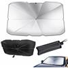 Probuk Parasole Auto Parabrezza Pieghevole 140×80 cm, Design a Ombrello con Protezione UV e Isolamento Termico, Parasole Interno Universale per SUV e Auto, Salvaspazio con Custodia