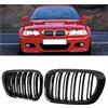 YIUBCZOQI Griglia Anteriore Radiatore per BMW Serie 3 E46 Pre-LCI 1999-2001 | Doppio Ponte, Nero Lucido, Plastica ABS, resistente ai raggi UV, sostituzione diretta