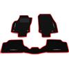 Somer Car Kit Tappetini Auto compatibili con Opel Astra H 2004-2010 - posteriore unito | Set Tappeti in Moquette, Bandiera Italia, bordo rosso, Tappeto auto su misura