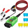 HAAMNING7 OBD2 Car Battery Change Saver Memory Vehicle 12V Digital Display OBDII Kit di perdite batteria con fusibile da 5 A, fusibile da 10 A