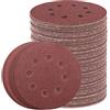 ZEHIQ Set di 110 dischi abrasivi - 12,7 cm, 8 fori, carta vetrata in velcro, 40/60/80/100/120/150/180/240/320/400/600, grana assortita, carta vetrata per levigatrice orbitale