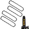 Hinsz Confezione da 4 catene per motosega da 20,3 cm per barra da 20 cm, 33 maglie di trasmissione, 3/8 LP, calibro 127 cm, ricambio per motosega Bosch, Ryobi, Black & Decker e altro ancora, senza barra