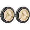 WERKA PRO Tente 09259 - Ruota per tosaerba da giardino - in polietilene - Diametro 175 mm/Spessore 38 mm/Foro 12 mm - Solido (Confezione da 2) Nero