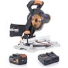 Evolution Power Tools Evolution Troncatrice composta a batteria R185CMS-Li da 185 mm 18 V Li-Ion EXT Inc Lama multimateriale