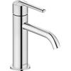 Duravit Rubinetto per lavabo, misura S (altezza beccuccio 123 mm), rubinetto a risparmio energetico (FreshStart), rubinetto a risparmio energetico (MinusFlow), rubinetto per bagno, cromato