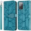 ZZHAO Cover per Samsung Galaxy S20 FE Custodia Libro Protettiva Caso Premium PU Pelle Flip Portafoglio Case con Kickstand Magnetica Chiusa Porta Carte per Samsung Galaxy S20 FE -Turchese