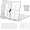 MOSISO Custodia Glitter Compatibile con MacBook Neo 13 pollici Cover Modello A3404 Versione 2026 con Chip A18 Pro, Case Rigida Anti-rottura&Copritastiera&Pellicola&Borsa Porta Oggetti, Trasparente