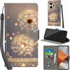 PHINIENLAND Cover per Redmi Note 13 Pro Plus 5G custodia portafoglio Dente di leone | 3 scomparti carte, 1 tasca banconote, Chiusura magnetica, Supporto, Pelle PU flip cover per Redmi Note 13 Pro+