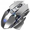 GANJA.EU EXG SC300 - Mouse da gioco senza fili, alloggiamento in metallo, 6 tasti, 2,4 GHz, 4000 DPI, ricarica USB-C, retroilluminazione RGB, per destrorsi, grigio
