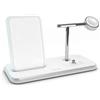ZENS Supporto Ricarica Wireless Qi + Lightning Dock+Watch - Alluminio Bianco