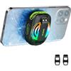 KOOVIVA Basics - Dispositivo di raffreddamento magnetico per telefono, ventilatore di raffreddamento USB a basso rumore, con controllo intelligente della temperatura, luce RGB, anello magnetico e clip (green)