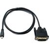 System-S Cavo HDMI 100 cm Micro Maschio a DVI D 24+1 25 Pin Connettore Panel Mount Vite Adattatore