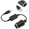 TICFOX Cavo Adattatore da USB a Presa Accendisigari Femmina, Convertitore da 5 V a 12 V, Adattatore USB per Auto (Max 8 W)