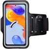 CoverKingz Porta cellulare da corsa per Xiaomi Redmi Note 11 Pro 5G/11 Pro Plus - Porta telefono corsa con tasca portach Redmi Note 11 Pro 5G/11 Pro Plus - Fascia braccio smartphone Nera