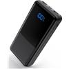 Coblob Power Bank 27000 mAh, funzione di ricarica rapida, USB C PD 30 W, ricarica rapida, caricatore portatile per cellulare Samsung Galaxy iPhone, batterie esterne con display a LED, 2 input e 3