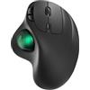 Nulea M501 Mouse Trackball senza fili, mouse ergonomico ricaricabile, tracciamento preciso e fluido, connessione a 3 dispositivi (Bluetooth o 2.4G), compatibile con PC, laptop, Mac, Windows.