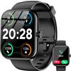 BOOOMIC Smart Watch per uomo e donna con Alexa integrato, per effettuare e rispondere alle chiamate, touch screen HD da 1,83 pollici, fitness tracker, oltre 120 modalità sportive, punteggio del sonno