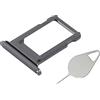 OnlyTech - Cassetto/supporto per scheda SIM compatibile con iPhone XS nero, con guarnizione di tenuta installata + strumento di espulsione